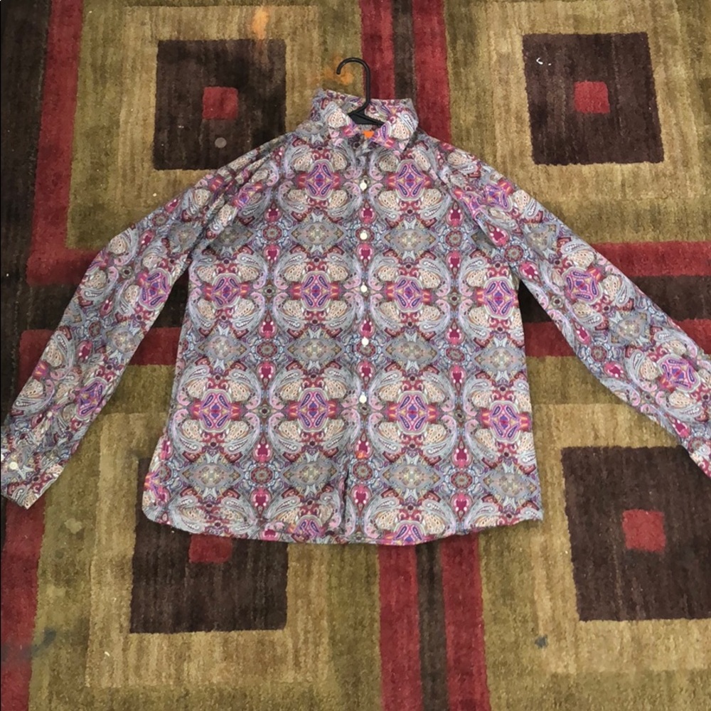 Tallia multi-color button down shirt